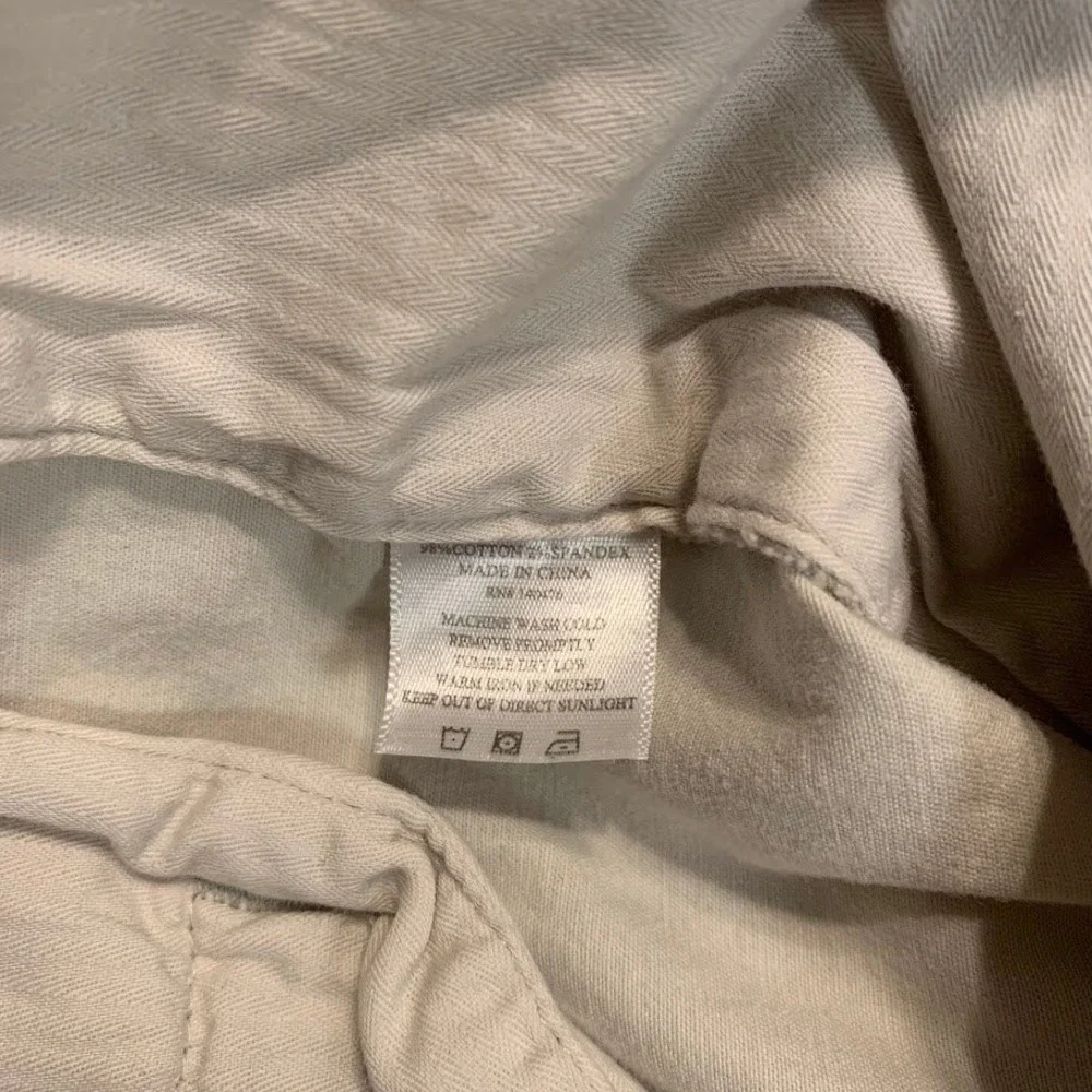 Faherty All Day Shorts Mens 35 Khaki Beige Flat Front Chino 9 Inch Inseam
